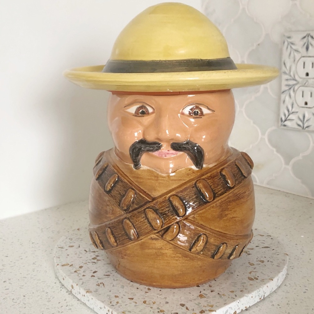 Rare Vintage Handmade Cookie Bandito Jar
